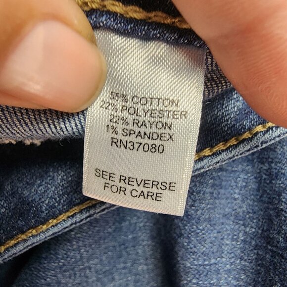 Est. 1946 Jeans Womens 18W Curvy Denim Jeans With Frayed Hem Cropped - Picture 3 of 13